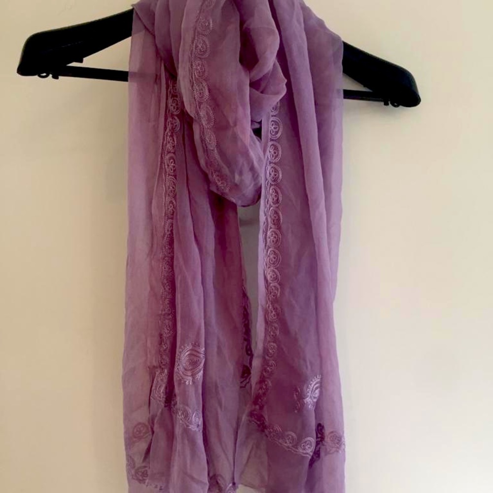 Woman’s Purple Scarf